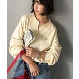 大人の抜け感をプラス◎胸刺繍ハーフミラノスキッパーニット | Classical Elf  | 詳細画像4 