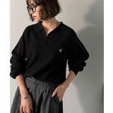 大人の抜け感をプラス◎胸刺繍ハーフミラノスキッパーニット | Classical Elf  | 詳細画像8 