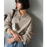 大人の抜け感をプラス◎胸刺繍ハーフミラノスキッパーニット | Classical Elf  | 詳細画像24 