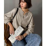 グレージュ | 大人の抜け感をプラス◎胸刺繍ハーフミラノスキッパーニット | Classical Elf 