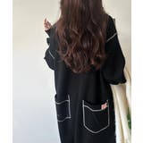 《JaVaジャバコラボ》後姿が可愛い◎配色ステッチワッフルロングワンピース（長袖… | Classical Elf  | 詳細画像8 