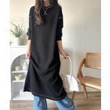 《JaVaジャバコラボ》後姿が可愛い◎配色ステッチワッフルロングワンピース（長袖… | Classical Elf  | 詳細画像10 