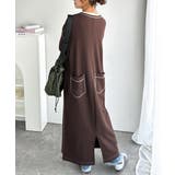 《JaVaジャバコラボ》後姿が可愛い◎配色ステッチワッフルロングワンピース（長袖… | Classical Elf  | 詳細画像14 