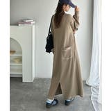 《JaVaジャバコラボ》後姿が可愛い◎配色ステッチワッフルロングワンピース（長袖… | Classical Elf  | 詳細画像19 