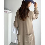 《JaVaジャバコラボ》後姿が可愛い◎配色ステッチワッフルロングワンピース（長袖… | Classical Elf  | 詳細画像21 