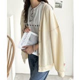 ラフで上品な大人のゆるカジュアル。配色ステッチVネックワッフルカーディガン | Classical Elf  | 詳細画像8 