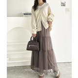 ラフで上品な大人のゆるカジュアル。配色ステッチVネックワッフルカーディガン | Classical Elf  | 詳細画像9 