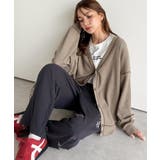 ラフで上品な大人のゆるカジュアル。配色ステッチVネックワッフルカーディガン | Classical Elf  | 詳細画像22 