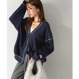 ラフで上品な大人のゆるカジュアル。配色ステッチVネックワッフルカーディガン | Classical Elf  | 詳細画像31 