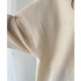 ラフで上品な大人のゆるカジュアル。配色ステッチVネックワッフルカーディガン | Classical Elf  | 詳細画像39 