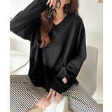 シンプルなのに、存在感。綿100％Vネック切り替えロンT | Classical Elf  | 詳細画像9 