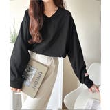 シンプルなのに、存在感。綿100％Vネック切り替えロンT | Classical Elf  | 詳細画像12 