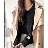 シンプルなのに、存在感。綿100％Vネック切り替えロンT | Classical Elf  | 詳細画像17 