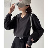 シンプルなのに、存在感。綿100％Vネック切り替えロンT | Classical Elf  | 詳細画像18 