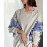 シンプルなのに、存在感。綿100％Vネック切り替えロンT | Classical Elf  | 詳細画像25 