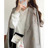 シンプルなのに、存在感。綿100％Vネック切り替えロンT | Classical Elf  | 詳細画像2 