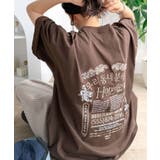 ブラウン | 《JaVaジャバコラボ》綿100%快適素材◎バック刺繍が主役の一枚♪オーバーサイ… | Classical Elf