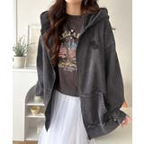 大人の抜け感◎ニュアンス色が映える。アシッドウォッシュロゴZIPパーカー | Classical Elf  | 詳細画像9 