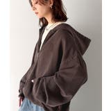 大人の抜け感◎ニュアンス色が映える。アシッドウォッシュロゴZIPパーカー | Classical Elf  | 詳細画像12 