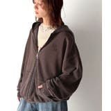 大人の抜け感◎ニュアンス色が映える。アシッドウォッシュロゴZIPパーカー | Classical Elf  | 詳細画像13 