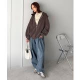 大人の抜け感◎ニュアンス色が映える。アシッドウォッシュロゴZIPパーカー | Classical Elf  | 詳細画像14 