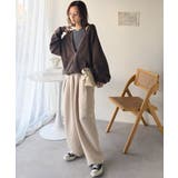 大人の抜け感◎ニュアンス色が映える。アシッドウォッシュロゴZIPパーカー | Classical Elf  | 詳細画像18 