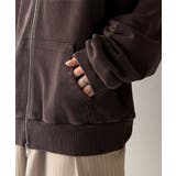 大人の抜け感◎ニュアンス色が映える。アシッドウォッシュロゴZIPパーカー | Classical Elf  | 詳細画像22 