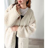 オーバーサイズがトレンド！異素材切り替え配色ボアジャケット♪ アウター | Classical Elf  | 詳細画像8 