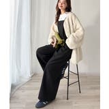 オーバーサイズがトレンド！異素材切り替え配色ボアジャケット♪ アウター | Classical Elf  | 詳細画像9 