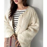 オーバーサイズがトレンド！異素材切り替え配色ボアジャケット♪ アウター | Classical Elf  | 詳細画像10 