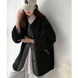 オーバーサイズがトレンド！異素材切り替え配色ボアジャケット♪ アウター | Classical Elf  | 詳細画像15 