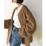 オーバーサイズがトレンド！異素材切り替え配色ボアジャケット♪ アウター | Classical Elf  | 詳細画像19 