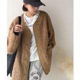 オーバーサイズがトレンド！異素材切り替え配色ボアジャケット♪ アウター | Classical Elf  | 詳細画像24 