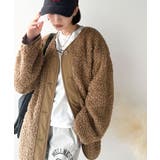 オーバーサイズがトレンド！異素材切り替え配色ボアジャケット♪ アウター | Classical Elf  | 詳細画像26 