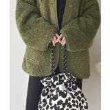 オーバーサイズがトレンド！異素材切り替え配色ボアジャケット♪ アウター | Classical Elf  | 詳細画像42 