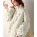 アイボリー | 《JaVaジャバコラボ》大人カジュアルの主役。ダブルキルティング袖ドロスト中綿ジ… | Classical Elf 