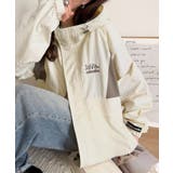 アイボリー×モカ | 軽やかに魅せる、スポーティモード。サイド配色切替ナイロン100%パーカー | Classical Elf