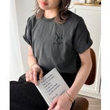大人カジュアルにぴったり!綿100%英字胸刺繍ピグメント加工Tシャツ | Classical Elf | 詳細画像7