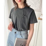 大人カジュアルにぴったり!綿100%英字胸刺繍ピグメント加工Tシャツ | Classical Elf | 詳細画像8