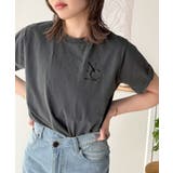 大人カジュアルにぴったり!綿100%英字胸刺繍ピグメント加工Tシャツ | Classical Elf | 詳細画像10