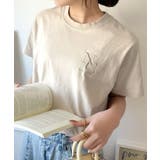 大人カジュアルにぴったり!綿100%英字胸刺繍ピグメント加工Tシャツ | Classical Elf | 詳細画像15