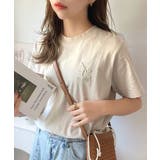 大人カジュアルにぴったり!綿100%英字胸刺繍ピグメント加工Tシャツ | Classical Elf | 詳細画像17