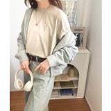大人カジュアルにぴったり!綿100%英字胸刺繍ピグメント加工Tシャツ | Classical Elf | 詳細画像22