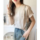 大人カジュアルにぴったり!綿100%英字胸刺繍ピグメント加工Tシャツ | Classical Elf | 詳細画像24