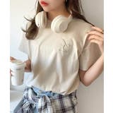 ライトベージュ | 大人カジュアルにぴったり!綿100%英字胸刺繍ピグメント加工Tシャツ | Classical Elf