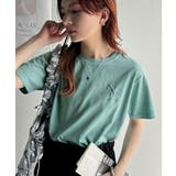 大人カジュアルにぴったり!綿100%英字胸刺繍ピグメント加工Tシャツ | Classical Elf | 詳細画像31