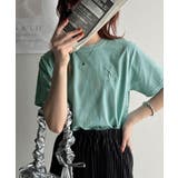 大人カジュアルにぴったり!綿100%英字胸刺繍ピグメント加工Tシャツ | Classical Elf | 詳細画像32