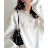 オフホワイト | 《JaVa ジャバコラボ》微配色刺繍の上品ロゴデザイン。刺繍カレッジロゴ裏起毛ス… | Classical Elf 