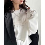 《JaVa ジャバコラボ》微配色刺繍の上品ロゴデザイン。刺繍カレッジロゴ裏起毛ス… | Classical Elf  | 詳細画像2 