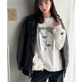 さりげない光沢感が目を惹く♪かすれボックス箔プリント裏起毛スウェット | Classical Elf | 詳細画像9